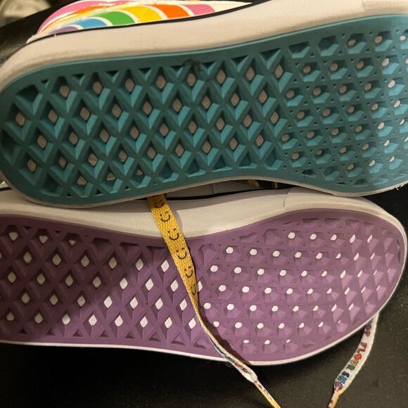 Vans Flour Shop x Super ComfyCush Sk8-Hi 'Rainbow' VN0A54EU2N7 Sz 2 - Picture 4 of 10